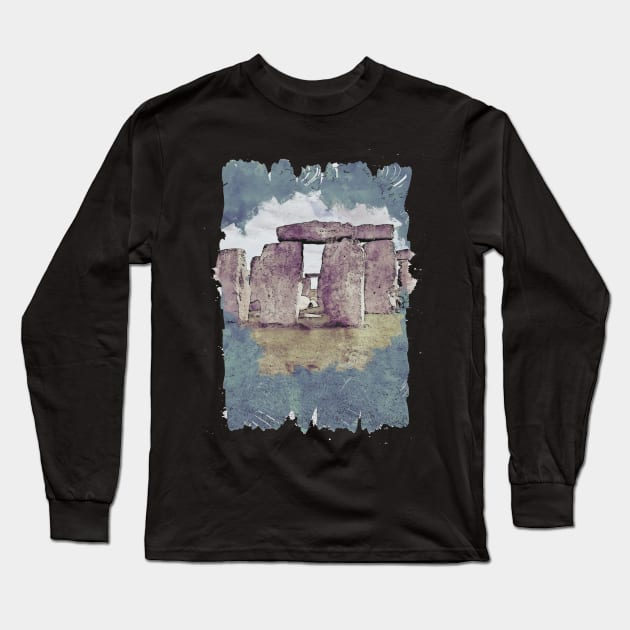 Stonehenge Long Sleeve T-Shirt by KMSbyZet